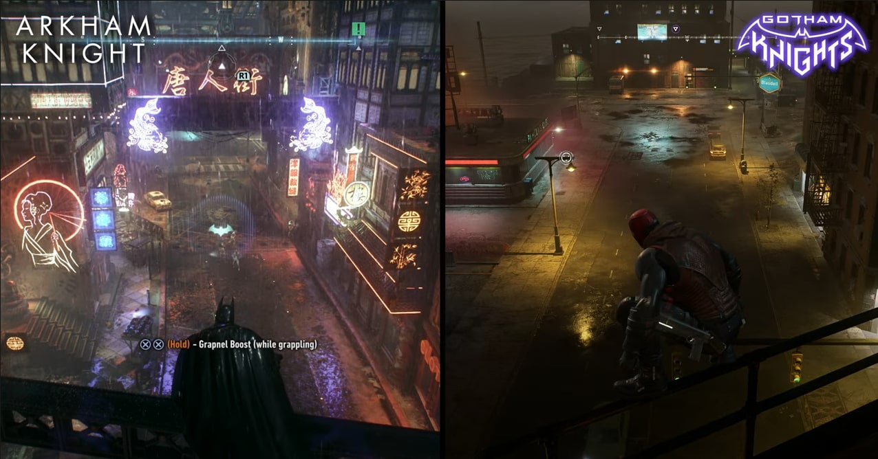 Gotham Comparison in Arkham and Gotham