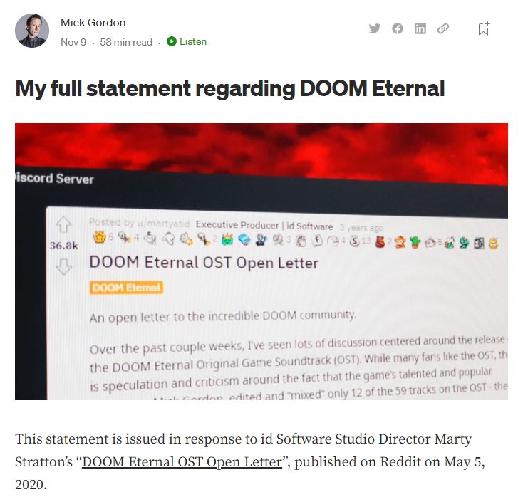 Doom Eternal Composer